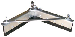 V plow belt cleaner - from back
