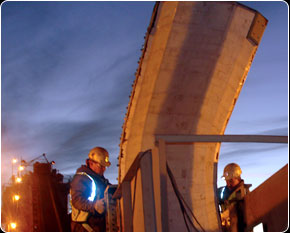 Chute lining in application photo