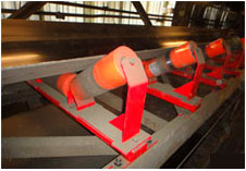 conveyor belt idlers in application