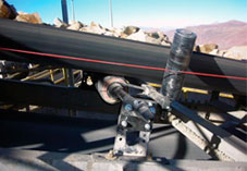 Tru-Trainer conveyor belt idler in application