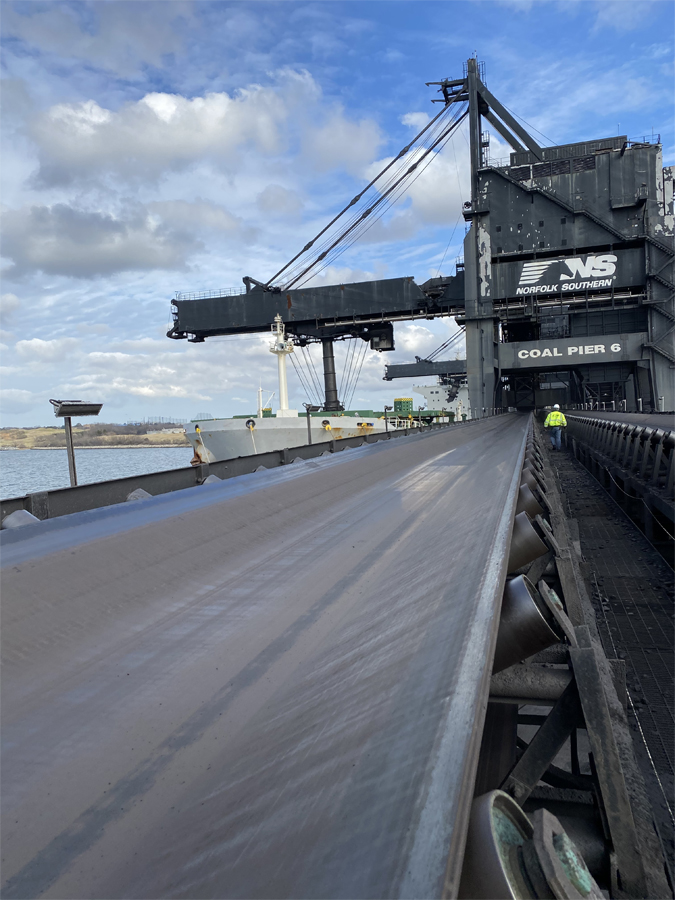 asgco steel flex conveyor belt application